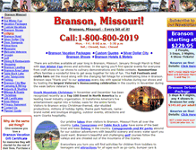 Tablet Screenshot of branson-mo-vacations.com